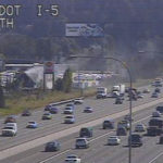 This vacant building near Interstate 5 in Fife is the site Tuesday of Tacoma Fire Department's live smoke and fire ground operations training. (PHOTO COURTESY WSDOT)