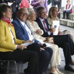 (FROM LEFT TO RIGHT) Tacoma Art Museum Director Stephanie A. Stebich joined Erivan Haub, Helga Haub, Christian Haub, and Liliane Haub during a groundbreaking ceremony Thursday to mark the beginning of a $15.5 million, 16,000-square-foot building expansion and redesign. The project includes the Haub Wing, which will feature the Haub Family Collection, one of the leading collections of Western American art. (PHOTO BY TODD MATTHEWS)