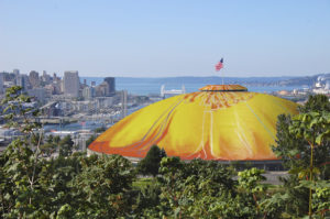 City Council committee to revisit plan for Warhol art atop Tacoma Dome. (IMAGE COURTESY CITY OF TACOMA)