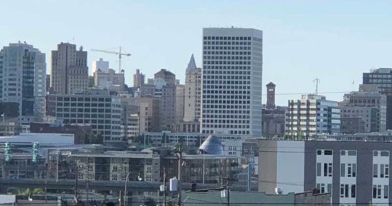 This view of Tacoma shows buildings old and new, under construction and historic, large and small, inhabited and abandoned. (Photo by Morf Morford)