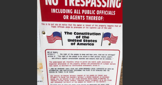 “No Trespassing” signs are taken to a whole other level on the east side of our state. (Photo by Morf Morford)