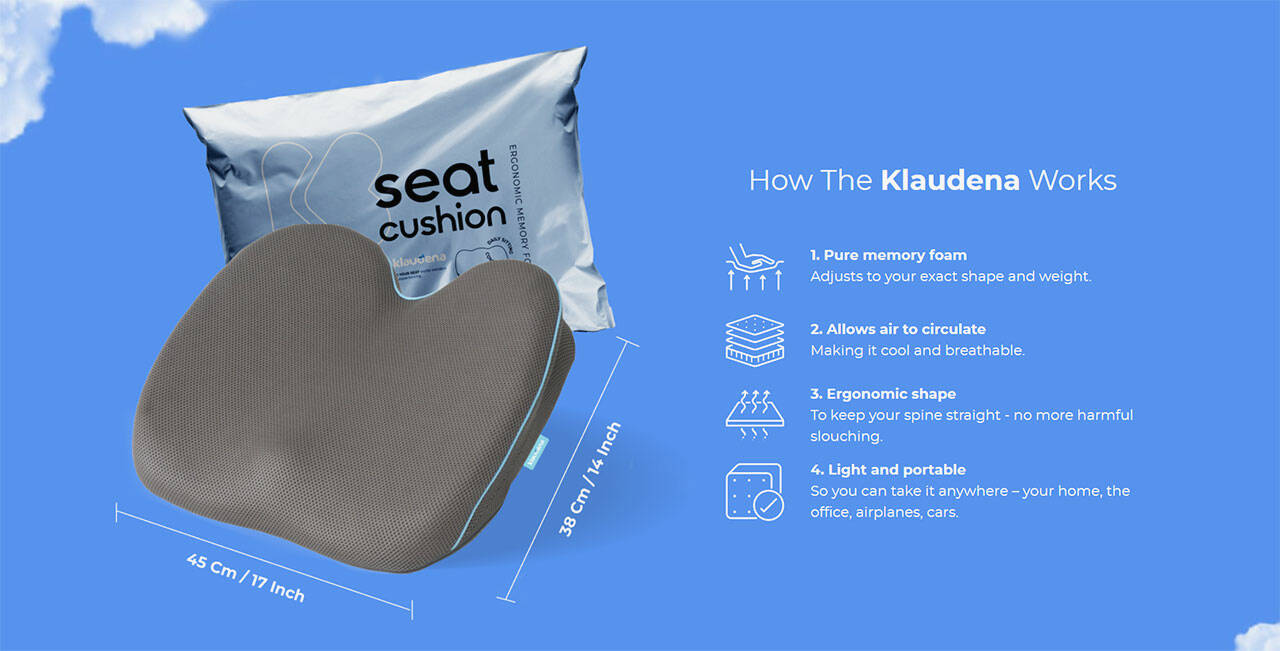 Klaudena Seat Cushion 50% Discount 🏷️ Official Store