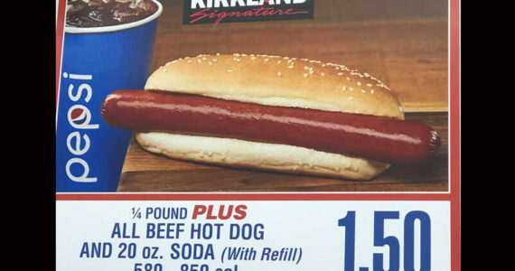 Much has changed in the world and in our country in the past 40 years, but the price of a Costco hotdog has barely nudged. (Photo by Morf Morford)