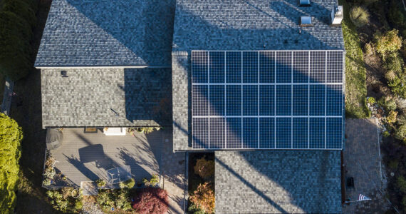 Sound Publishing file photo
Solar panels are visible along a rooftop.