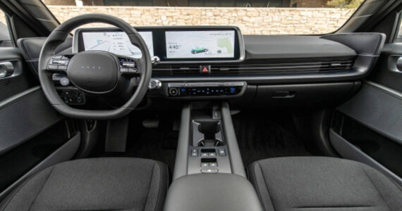 Two 12.3-inch screens in the 2023 Hyundai Ioniq 6 EV provide a digital gauge cluster and infotainment system operation. Courtesy photo