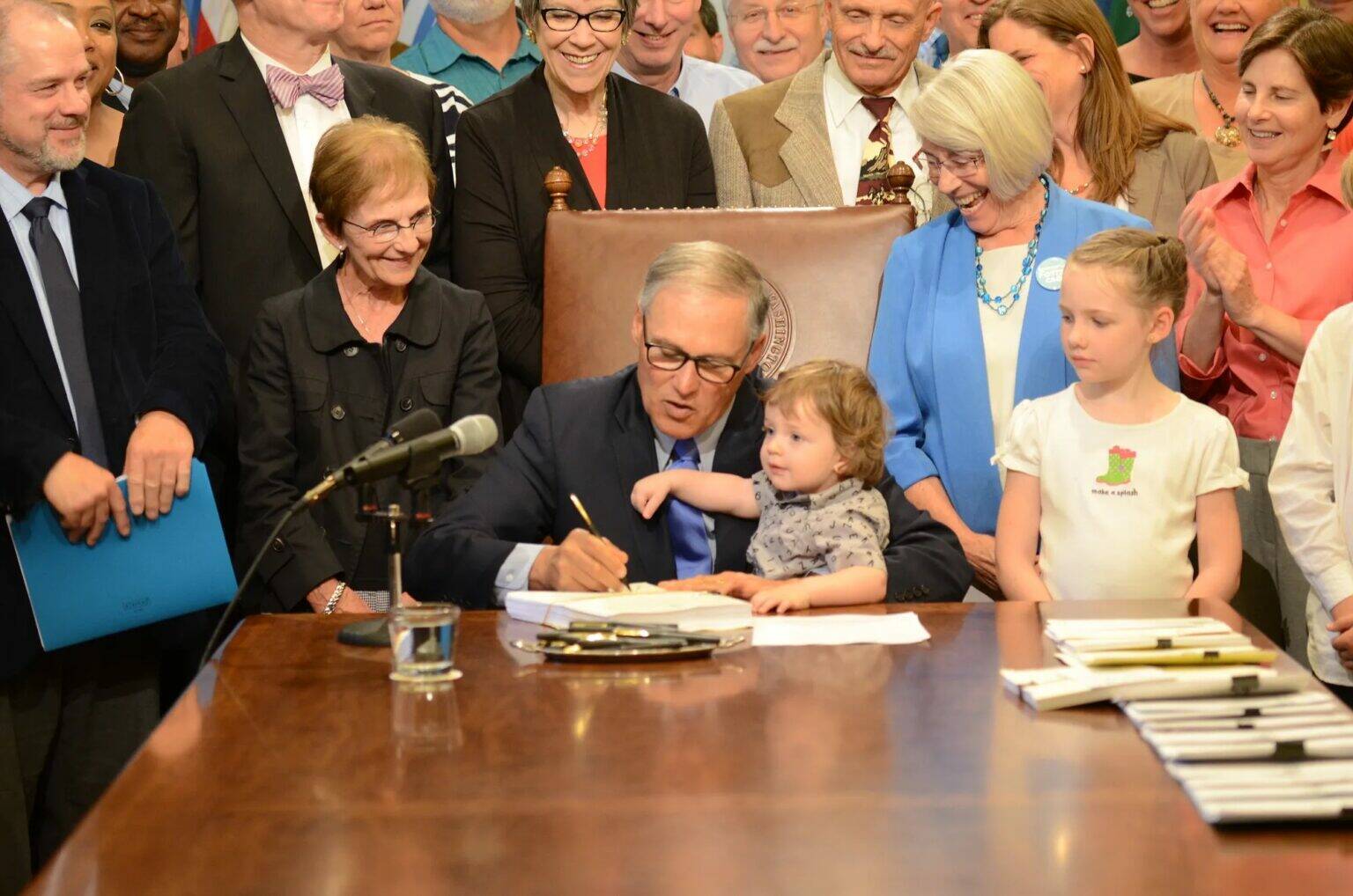 Office of the Governor
Gov. Jay Inslee signs legislation in 2017 creating the Department of Children, Youth and Families.