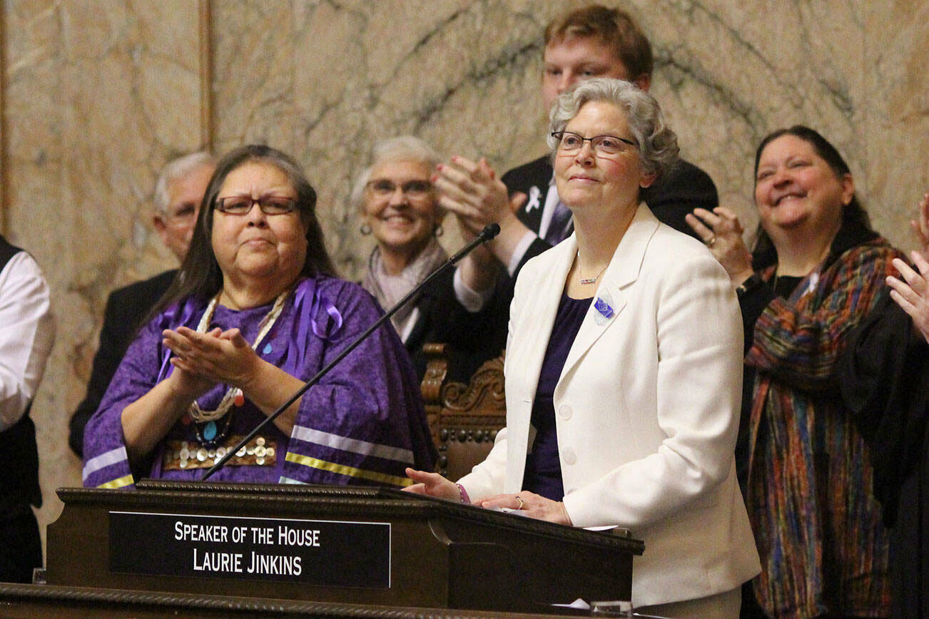 Rep. Laurie Jinkins, D-Tacoma, in 2020 became the first woman sworn in as state House speaker in Washington. (House Democrats)