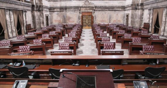 The Senate chambers at the Washington state Capitol. (Legislative Support Services)