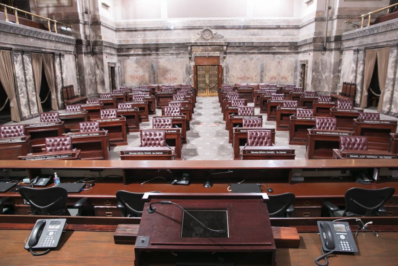 The Senate chambers at the Washington state Capitol. (Legislative Support Services)